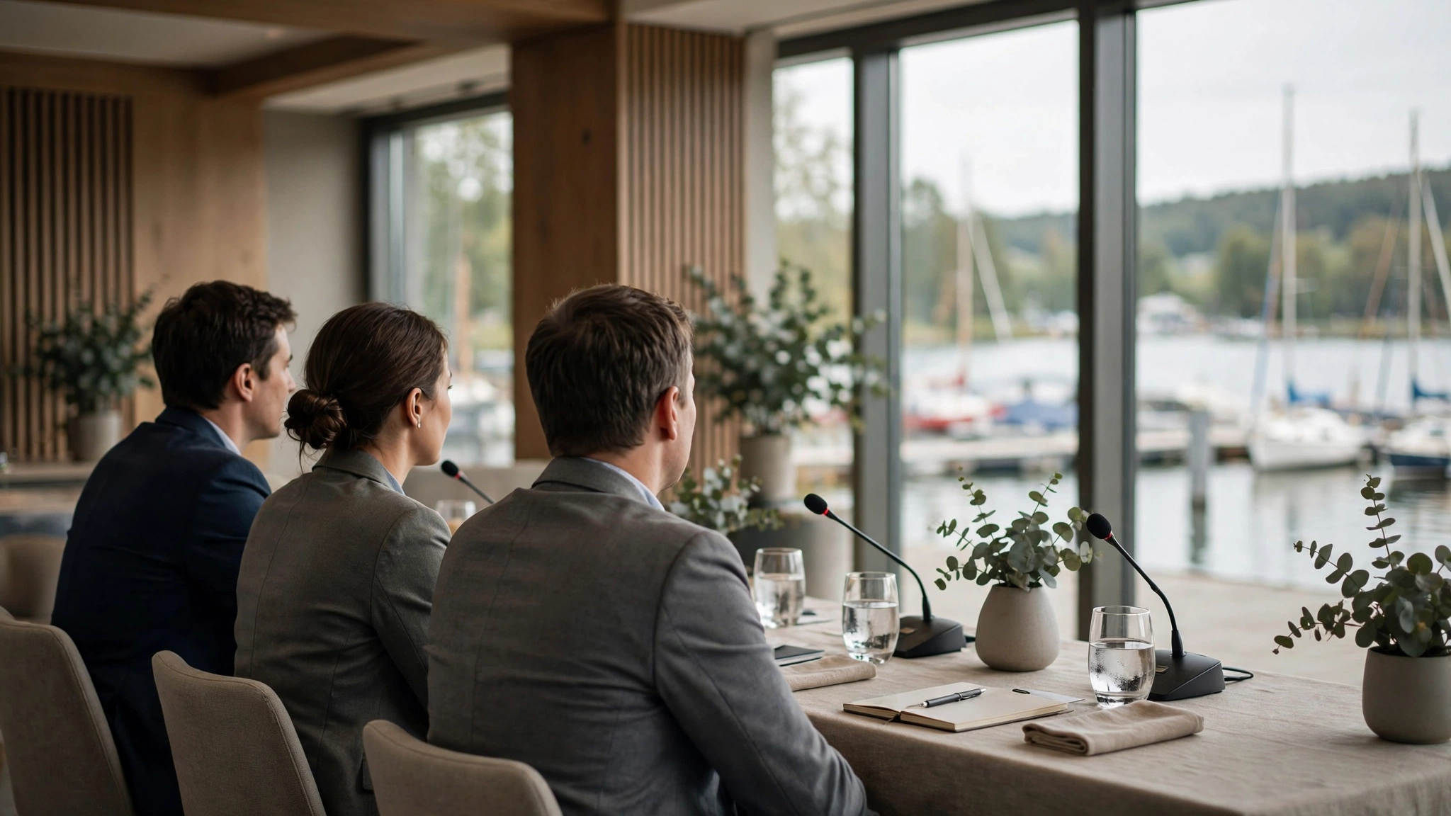 Uczestnicy IV Warmińskiego Forum Gospodarczego podczas panelu w hotelu Marina Club w Sile